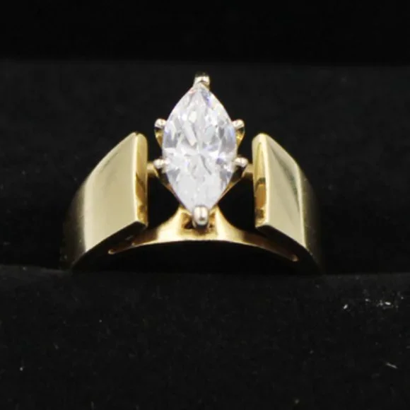 Diamonique best sale marquise rings